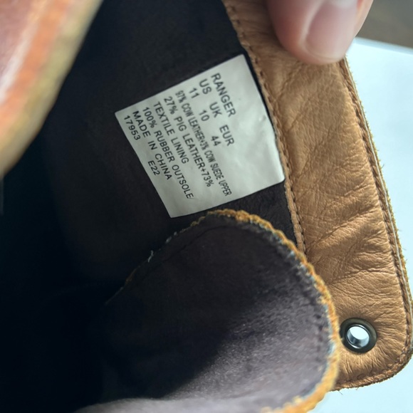 Polo Ralph Lauren Ranger Boots Tumbled Brown Leather Mens Size 11 - Picture 9 of 12